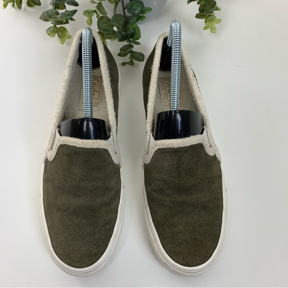 Keds Women’s Double Decker Suede Green Slip On Size 9.5 - Picture 7 of 12